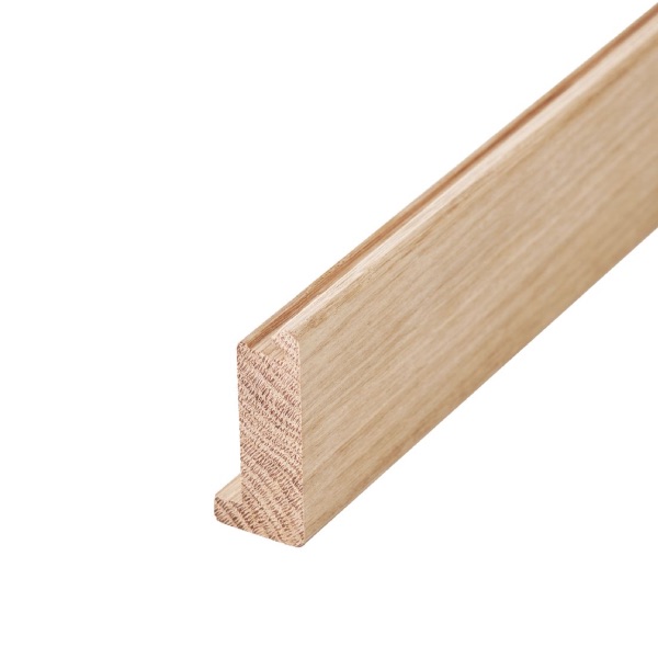 Bjelin Trappenese Eik 1000 mm – Åpen trapp, Powder White